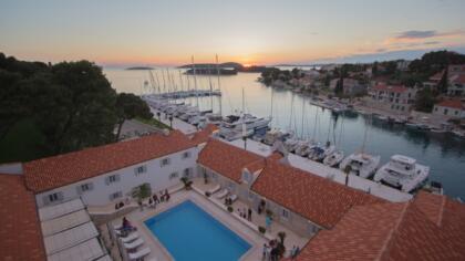Beautiful sunset in Martinis Marchi Marina