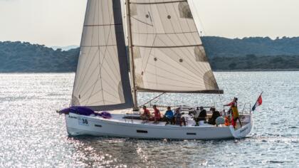 Learning some basic sailing skills on Adventure Sailing Cruise