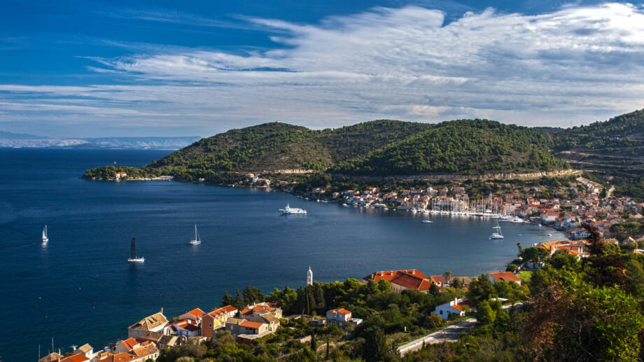 Vis town and port should be one of the stops on your Honeymoon Cruise in Croatia